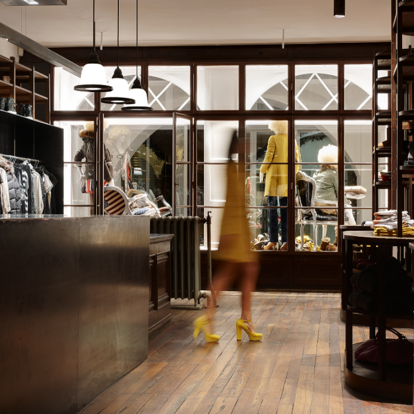 Shopping under the arcades of Brixen in South Tyrol